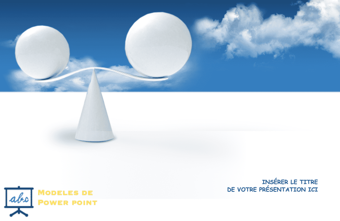 Modèle Powerpoint : Sphères équilibrées