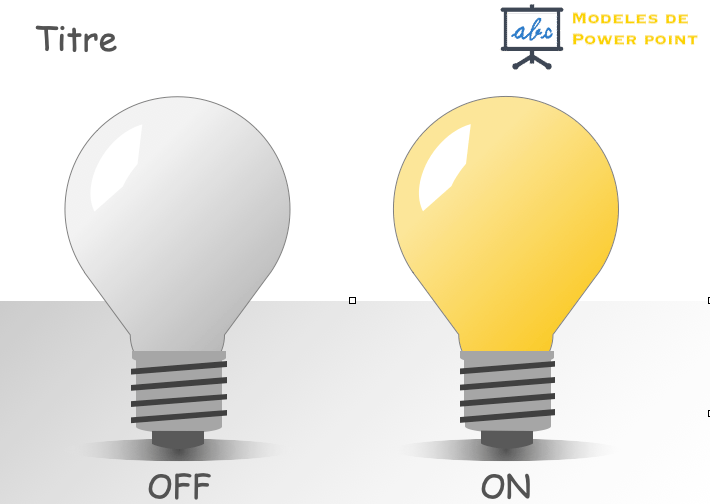 Modèle Powerpoint : Formes d’ampoules