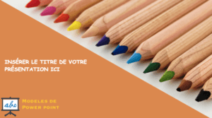 Crayons de couleur en bois - modele ppt
