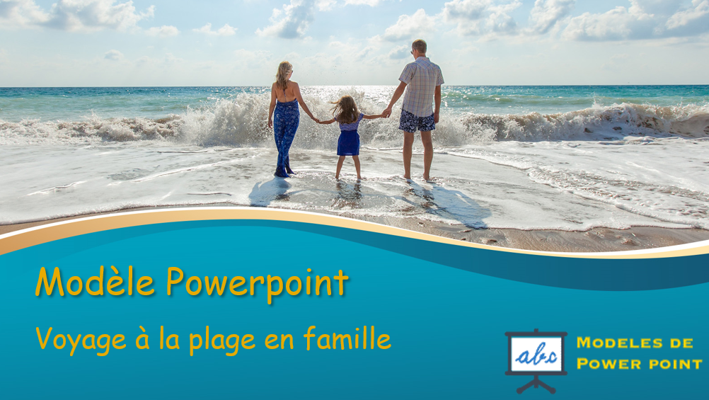 Modèle Powerpoint : Voyage à la plage en famille