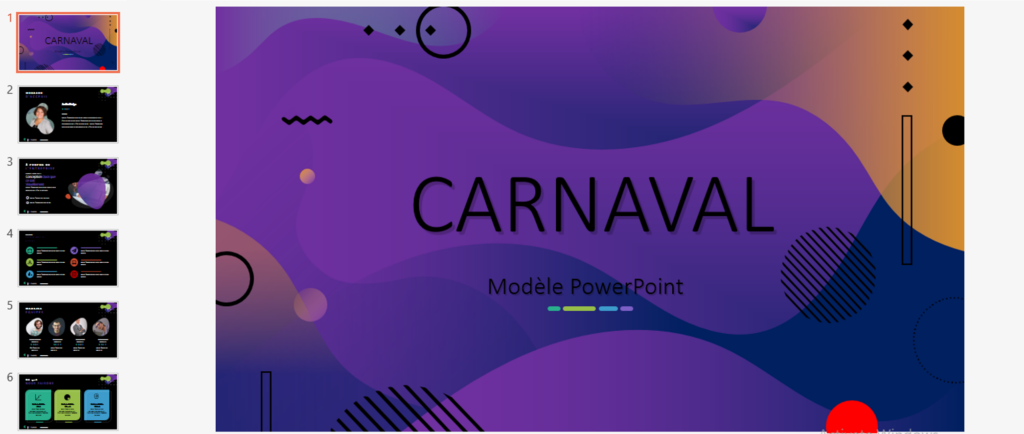 Carnaval Powerpoint diapositives