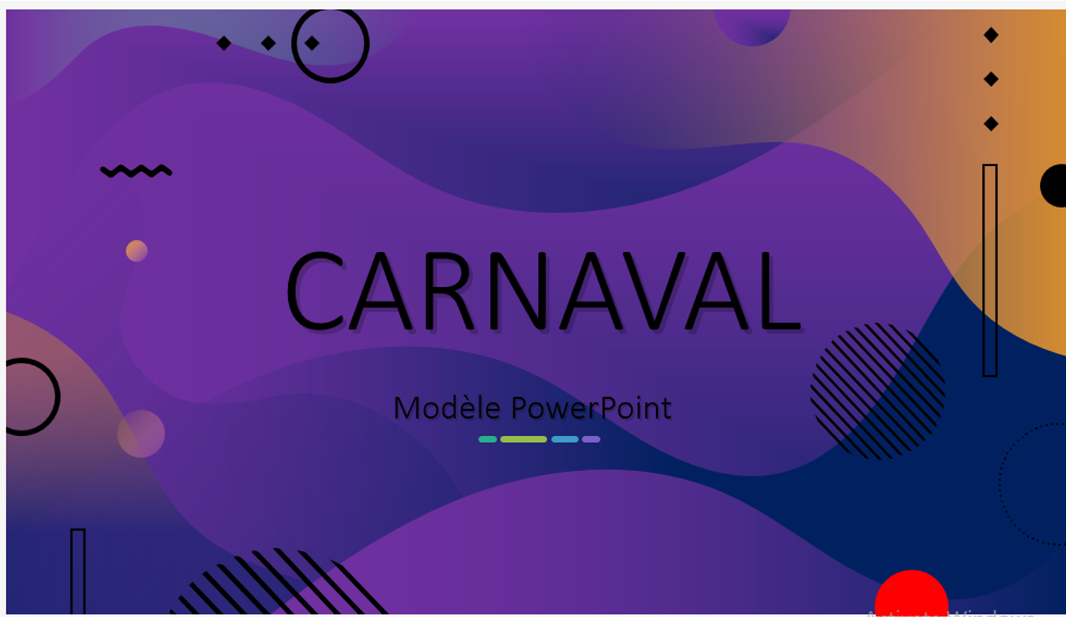 Modèle de Diapositives Carnaval PowerPoint
